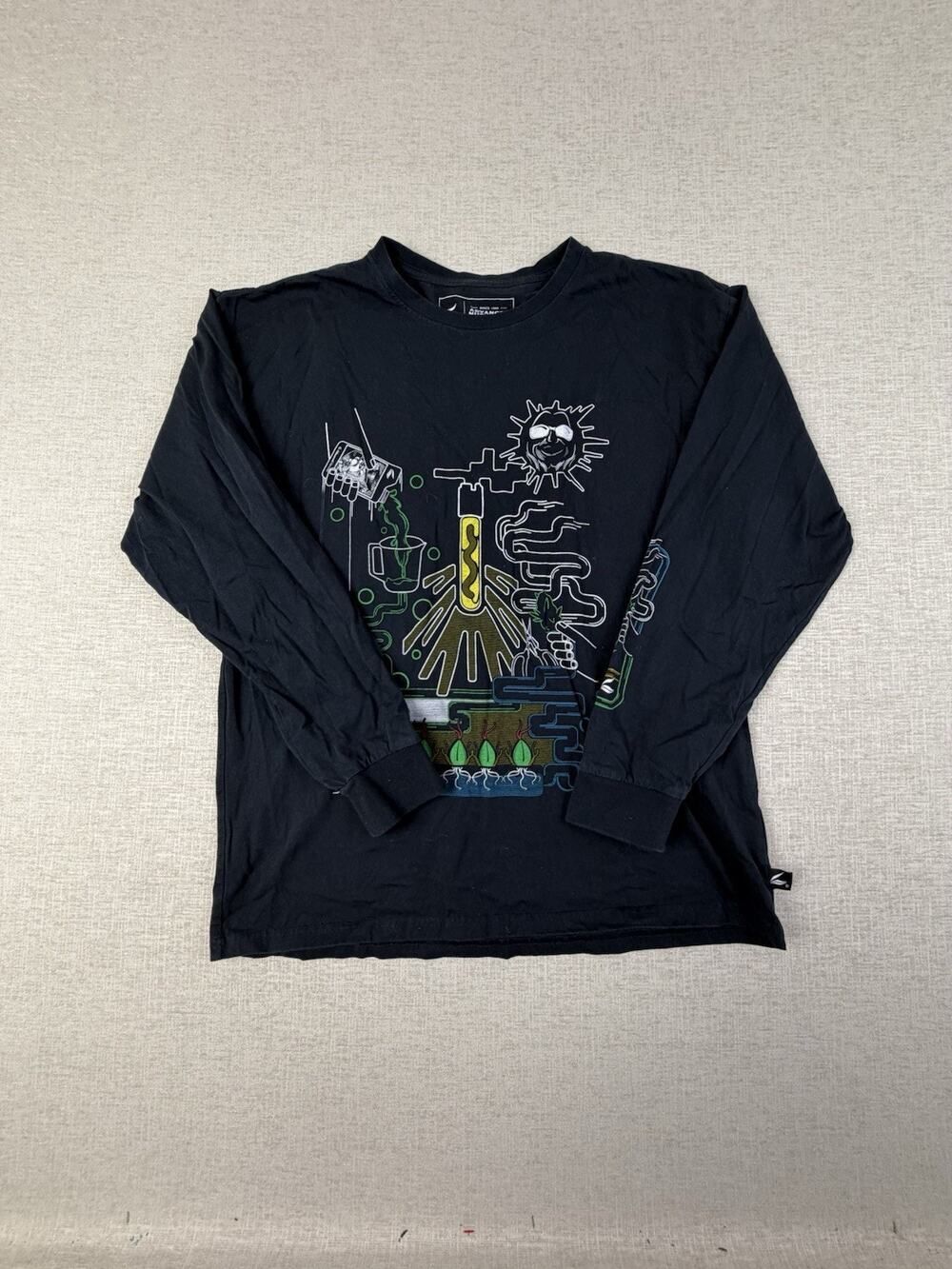 Advanced Nutrients Cannabis Grow Graphic Long Sleeve Shirt Black No Size